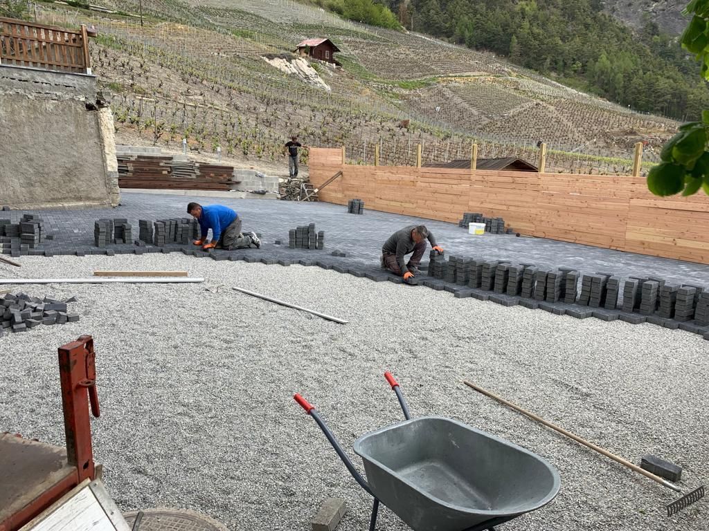 création de sol en dalles