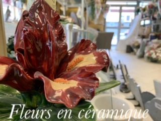 fleurs en céramique