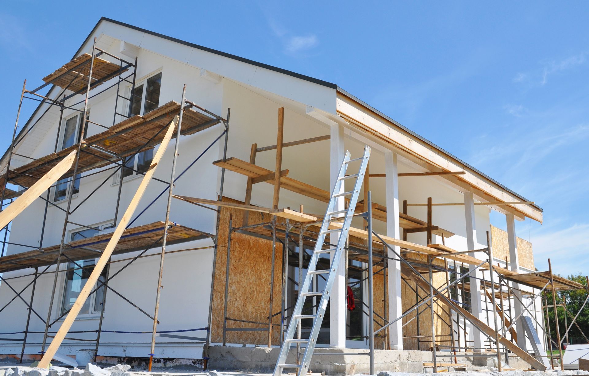 Échafaudage pour construction de maison