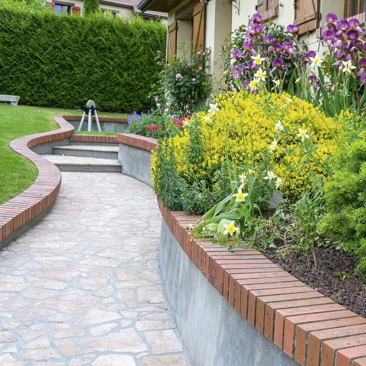 Allée de jardin maçonnée