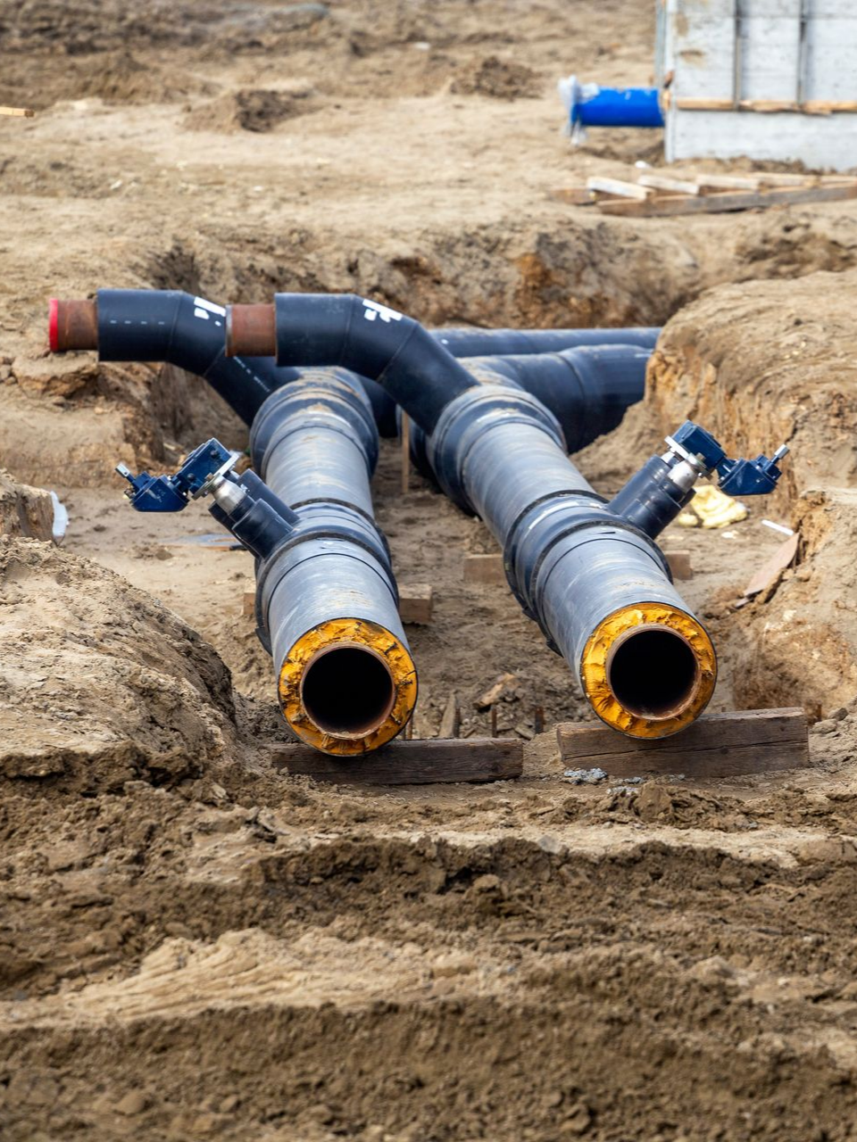 Assainissement - tuyaux de raccordement des systèmes d'assainissement