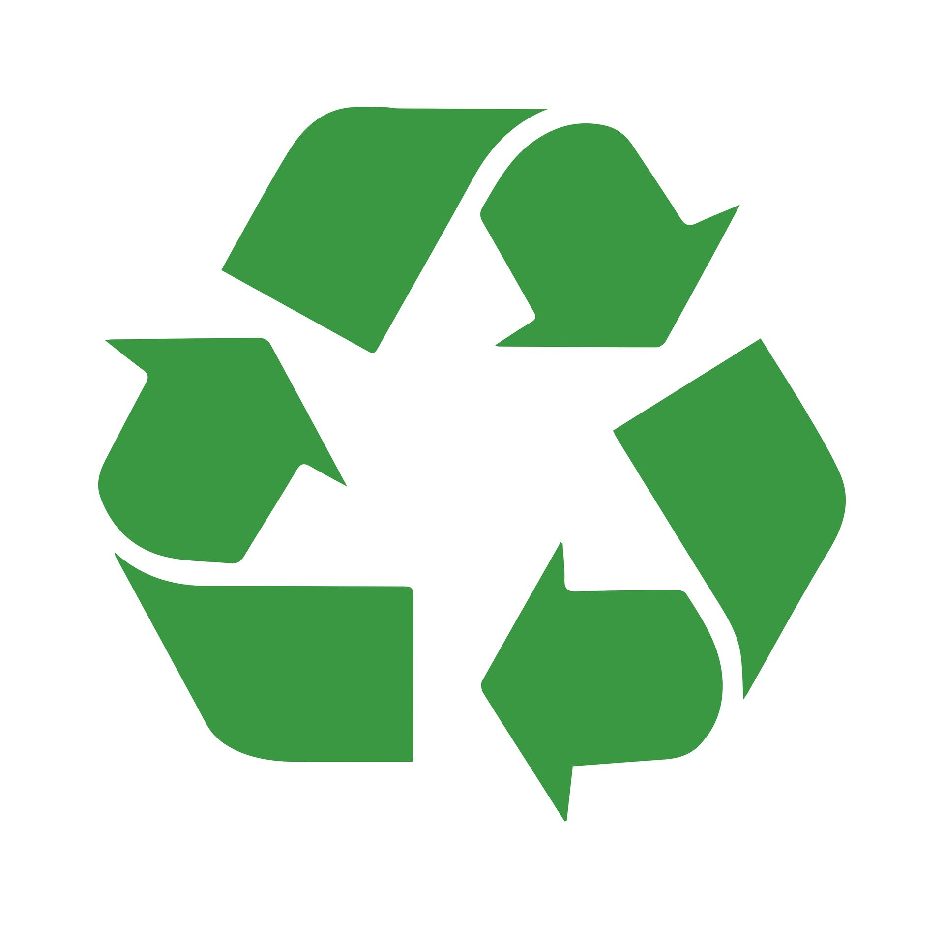 Logo du recyclage : 3 flèches vertes
