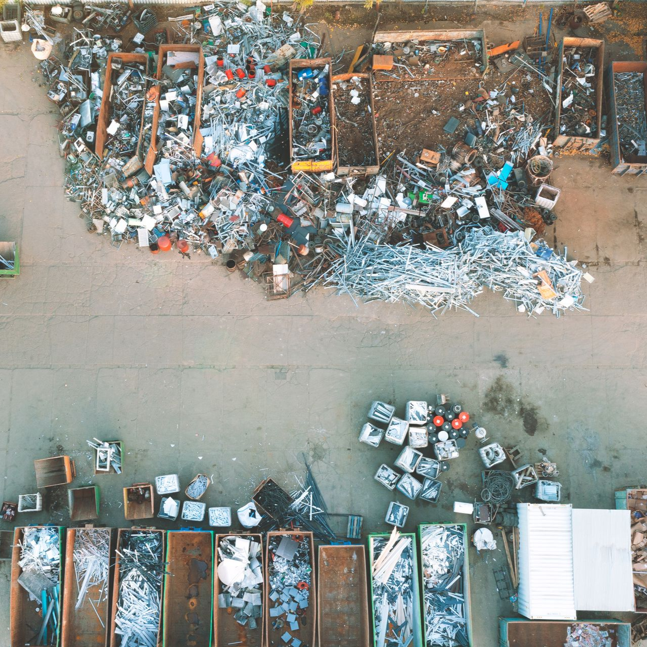 Déchetterie vue de haut