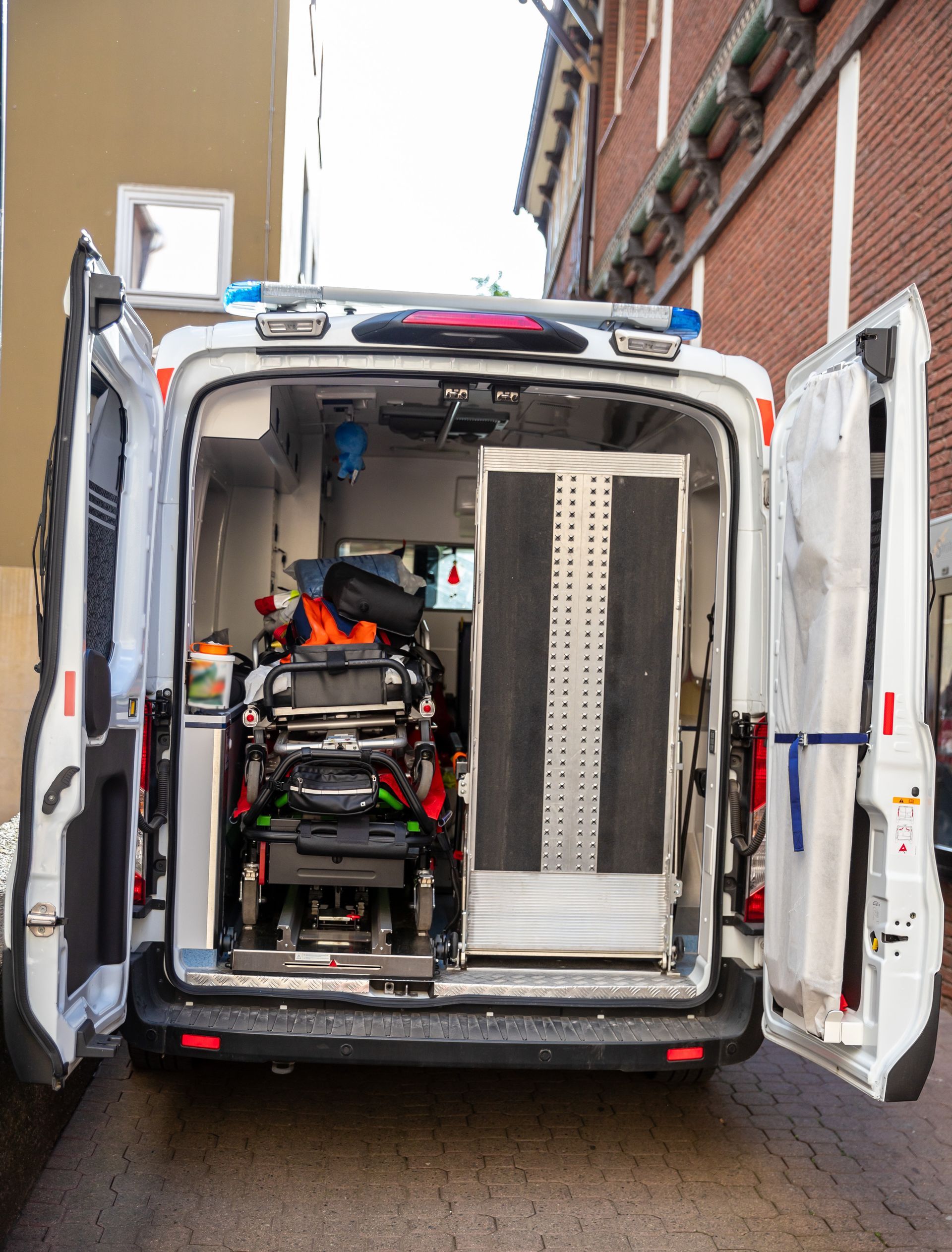 L'intérieur d'une ambulance