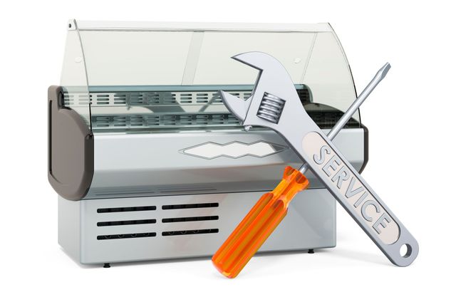 Vitrine réfrigérée et outils de réparation