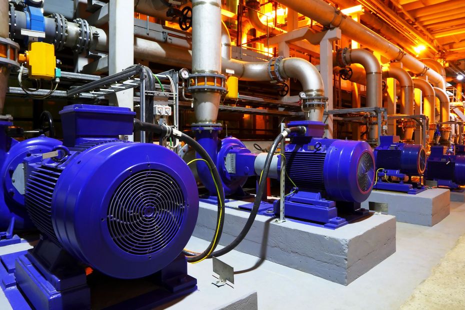 Moteurs électriques industriels dans une usine