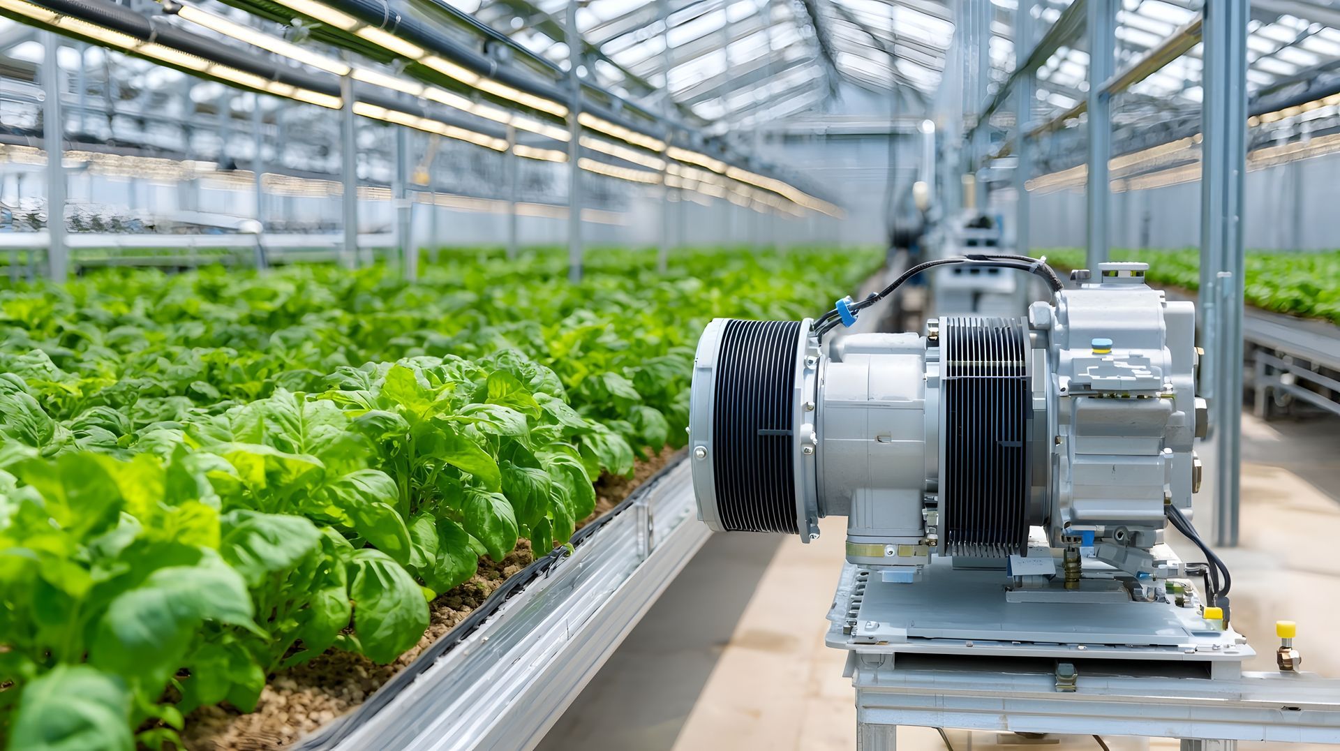 Pompe pour irrigation de jeunes plants dans une serre