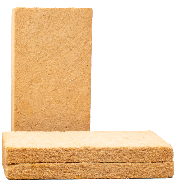 Panneaux isolants rectangulaires empilés les uns sur les autres.