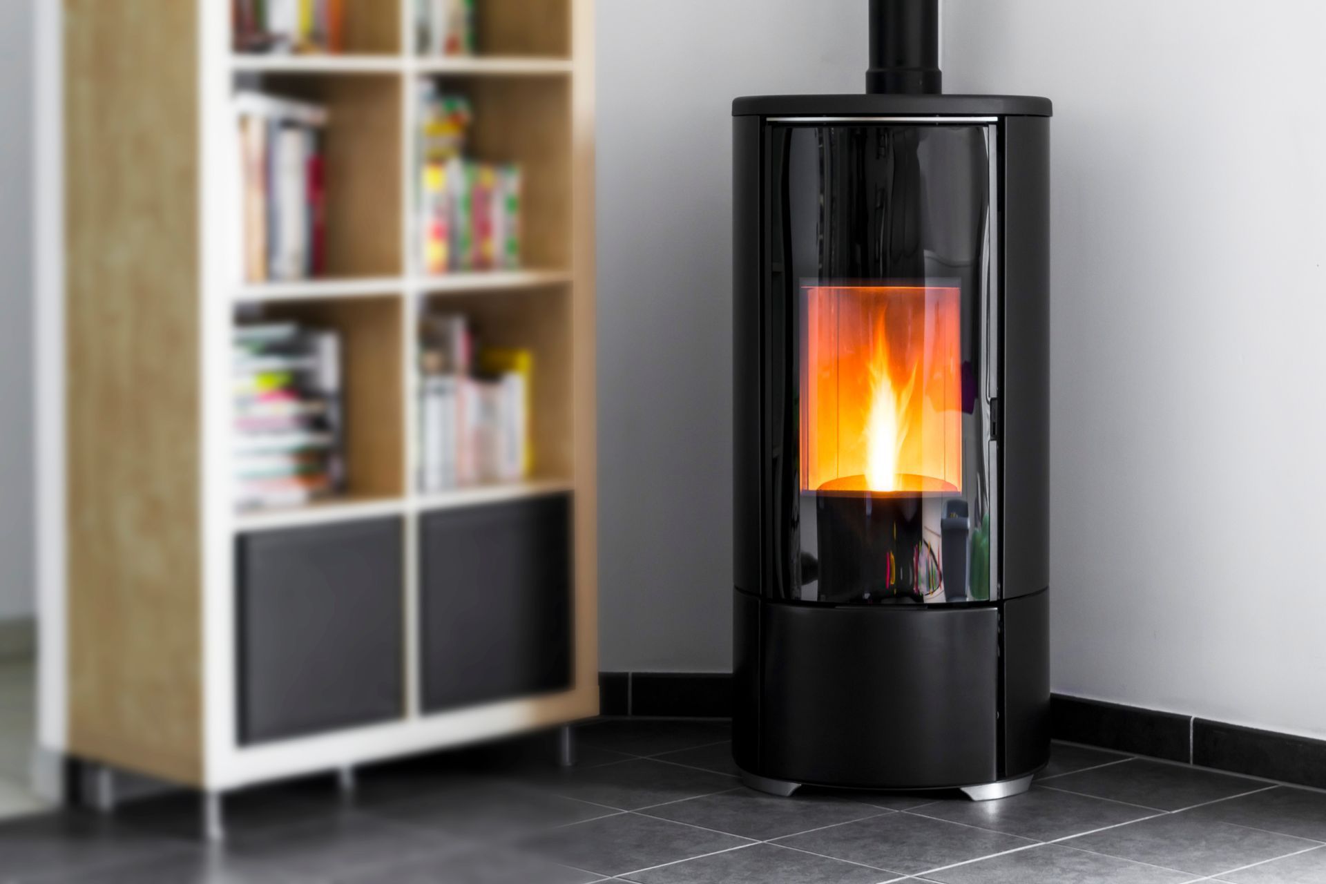 Poêle à gaz en cours de chauffe