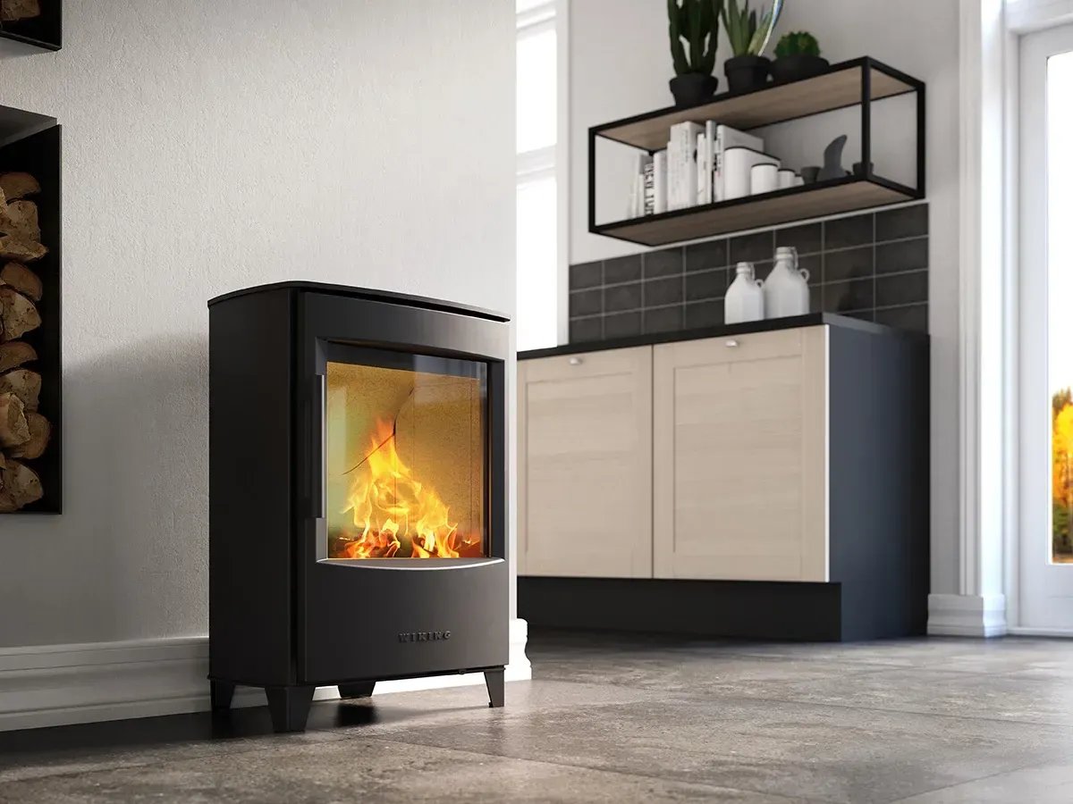 Poêle à gaz dans un angle