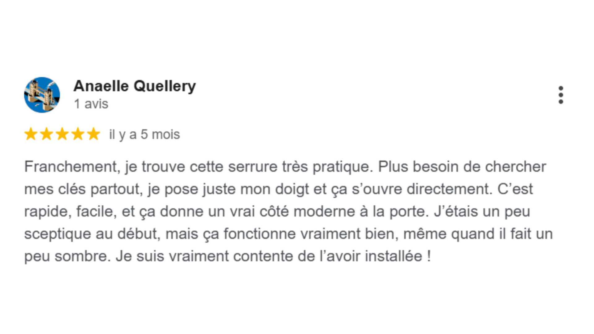 Test d'une serrure connectée par Anaelle Quellery, qui se dit satisfaite de sa praticité et de sa simplicité d'utilisation.