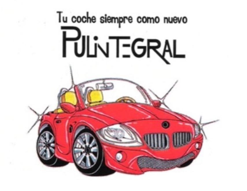 Un dibujo animado de un coche rojo que dice pulintegral