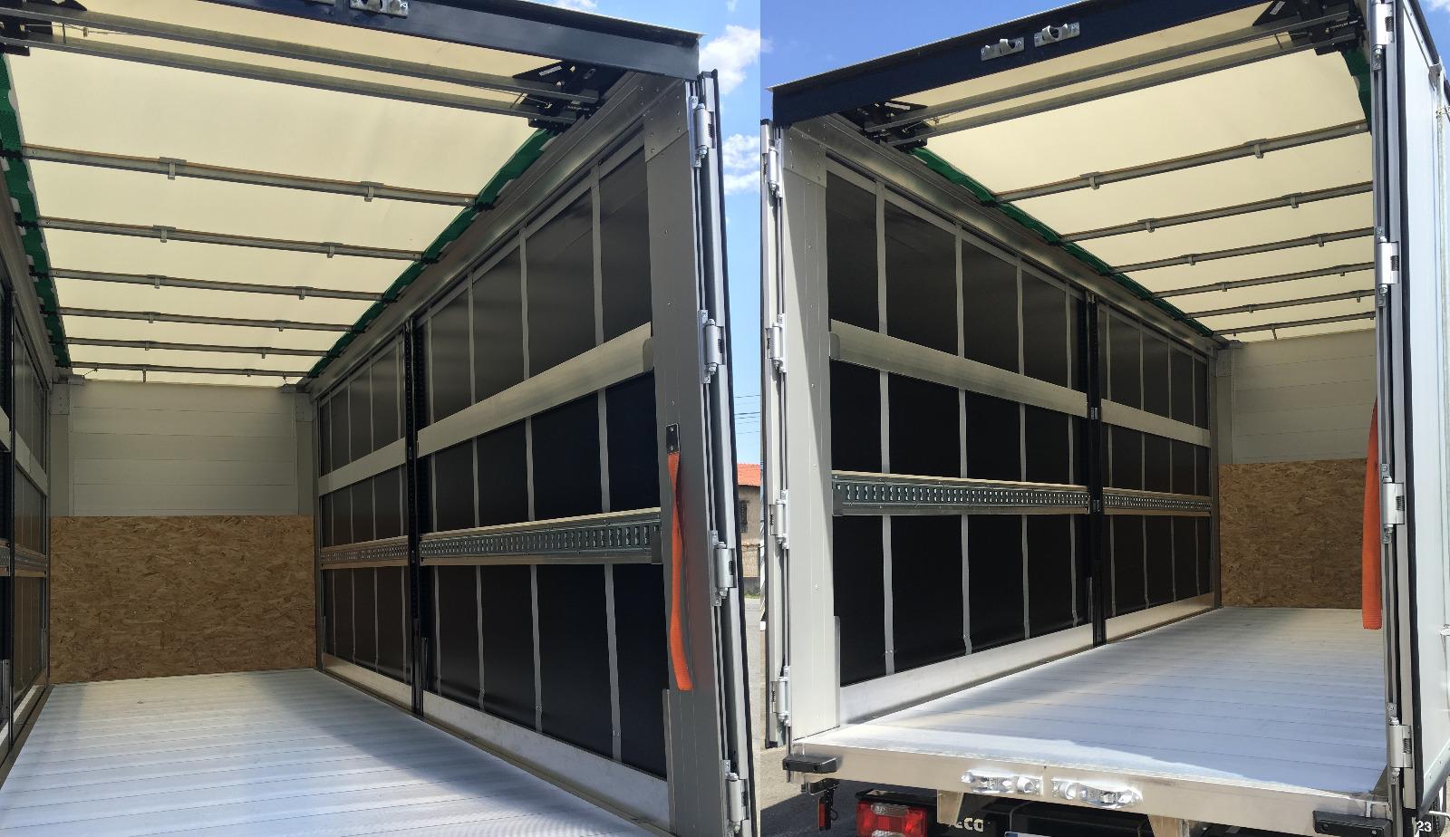 Carrosserie PLCS tout aluminium avec planches de rehausse avec rail d'arrimage intégré