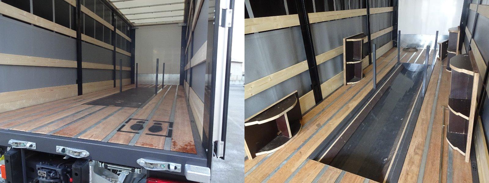 Plancher bois dur avec fosse