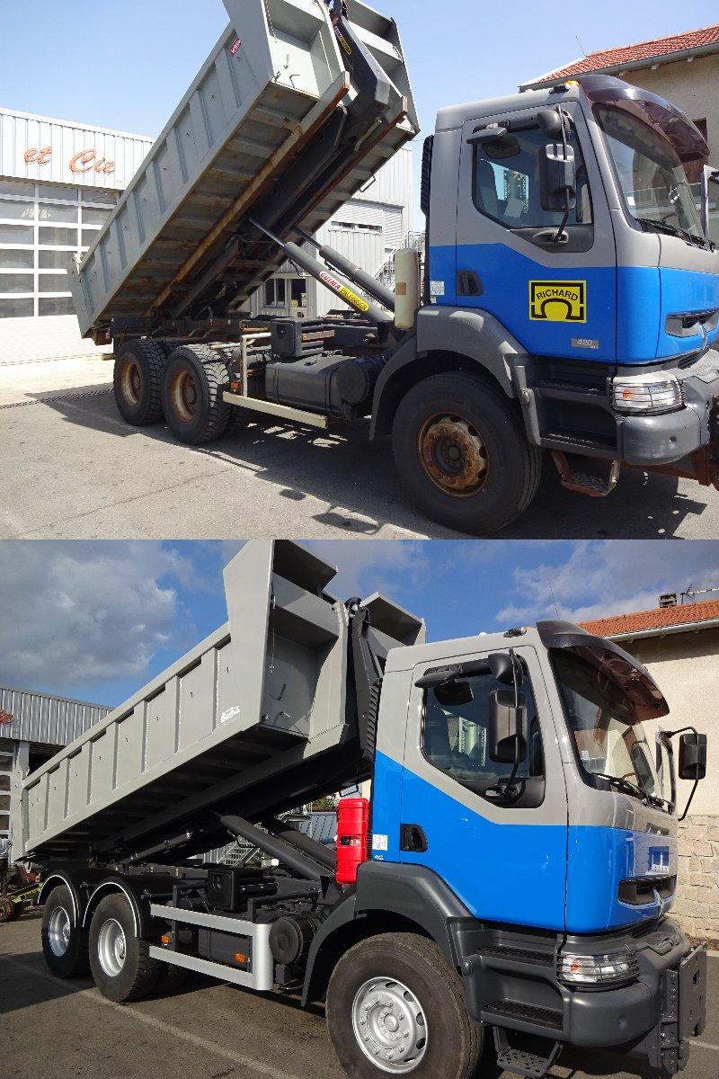 Peinture complète benne + cabine + châssis