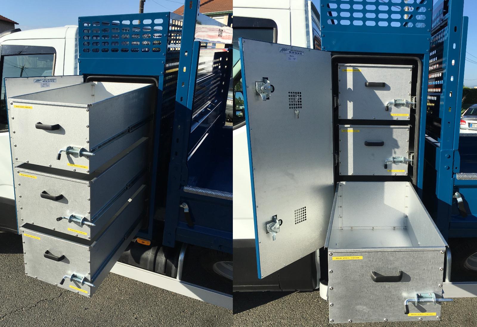 Coffre à tiroirs ouverture totale