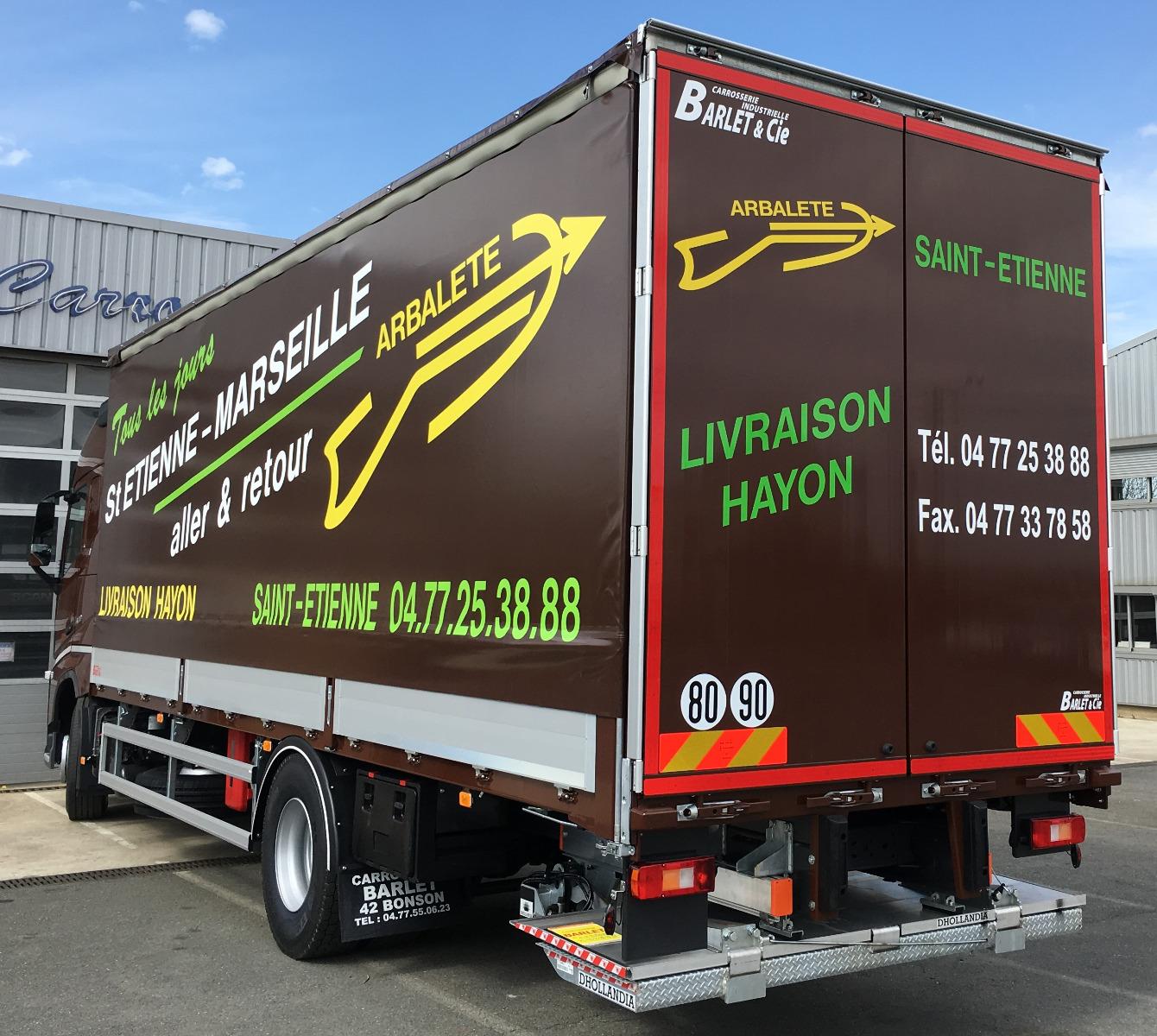 Carrosserie PLSC avec hayon rétractable