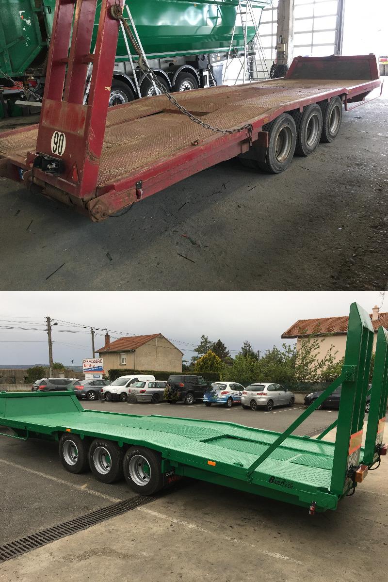 Reprise peinture complète porte-engin