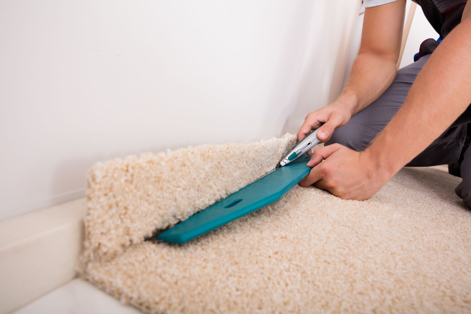 Installation d'une moquette