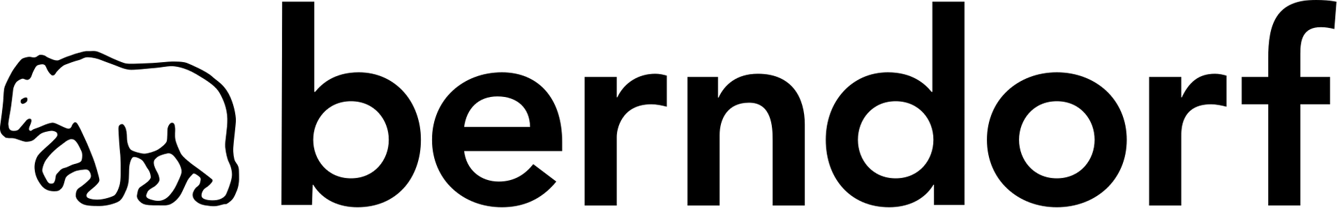 Ein Schwarzweißbild des Wortes Berndorf