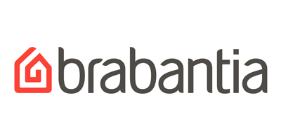 Das Brabantia-Logo ist rot und schwarz auf weißem Hintergrund.