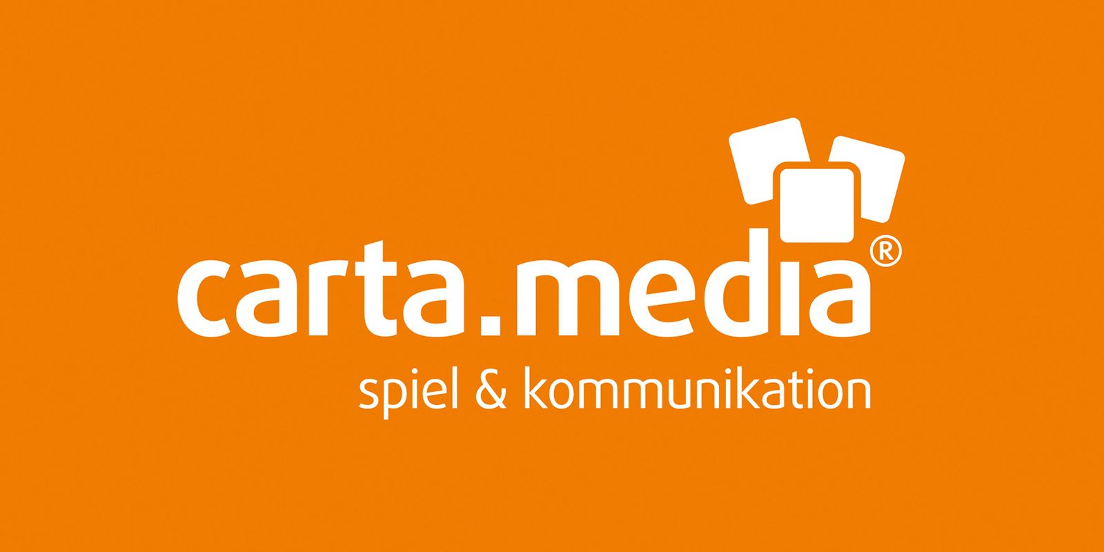 Das Logo von Carta Media ist orange und weiß.