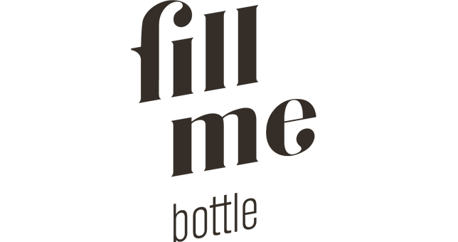 Ein schwarz-weißes Logo für die „Fill Me“-Flasche.