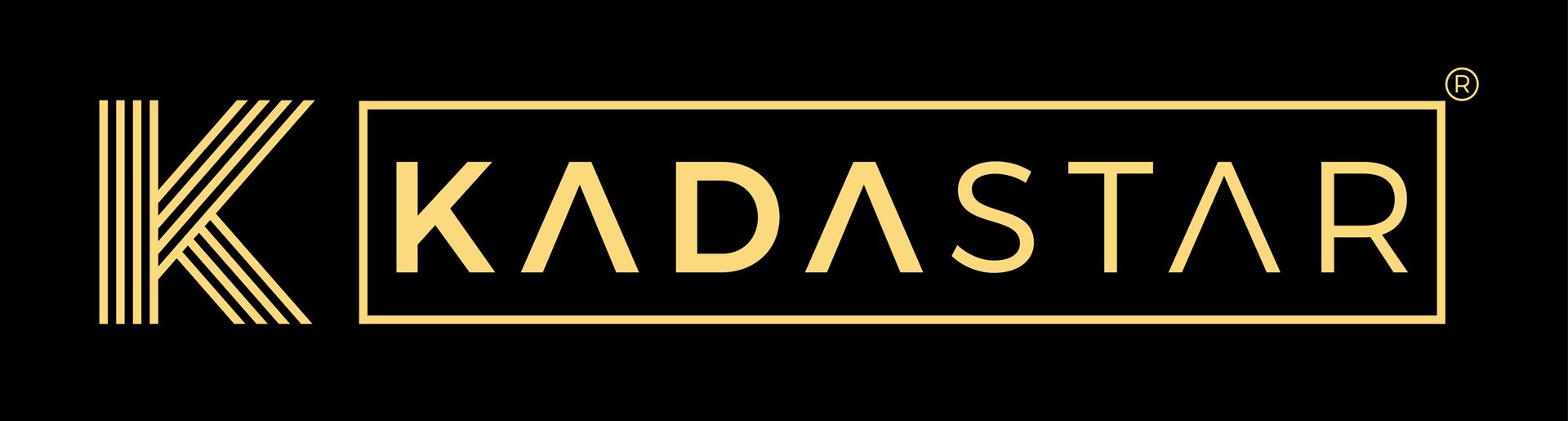 Ein schwarz-goldenes Logo für ein Unternehmen namens Kadastar.