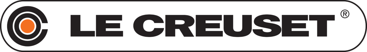 Ein Le Creuset-Logo auf weißem Hintergrund