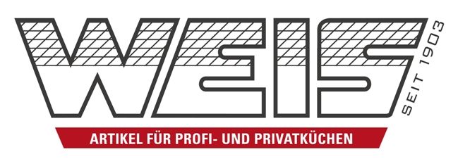 Auf weißem Hintergrund ist ein Logo für Weiss abgebildet.