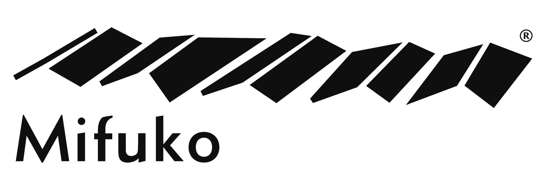 Ein schwarz-weißes Logo für ein Unternehmen namens Mifuku.