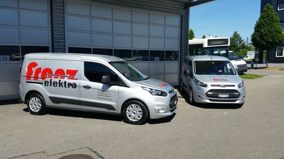Unternehmensfahrzeuge der Franz Elektro AG