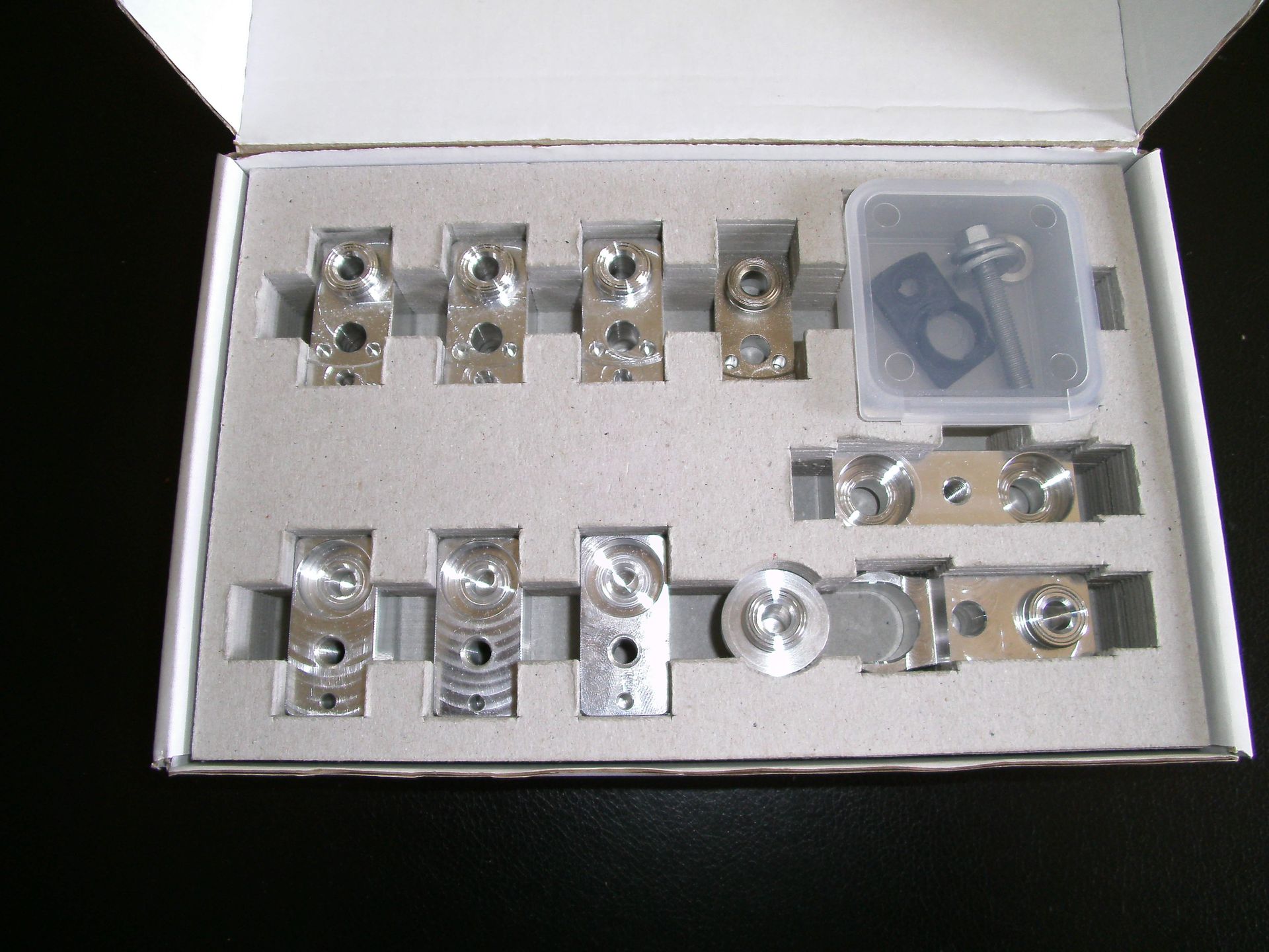 Präsentationsbox für Bauteile