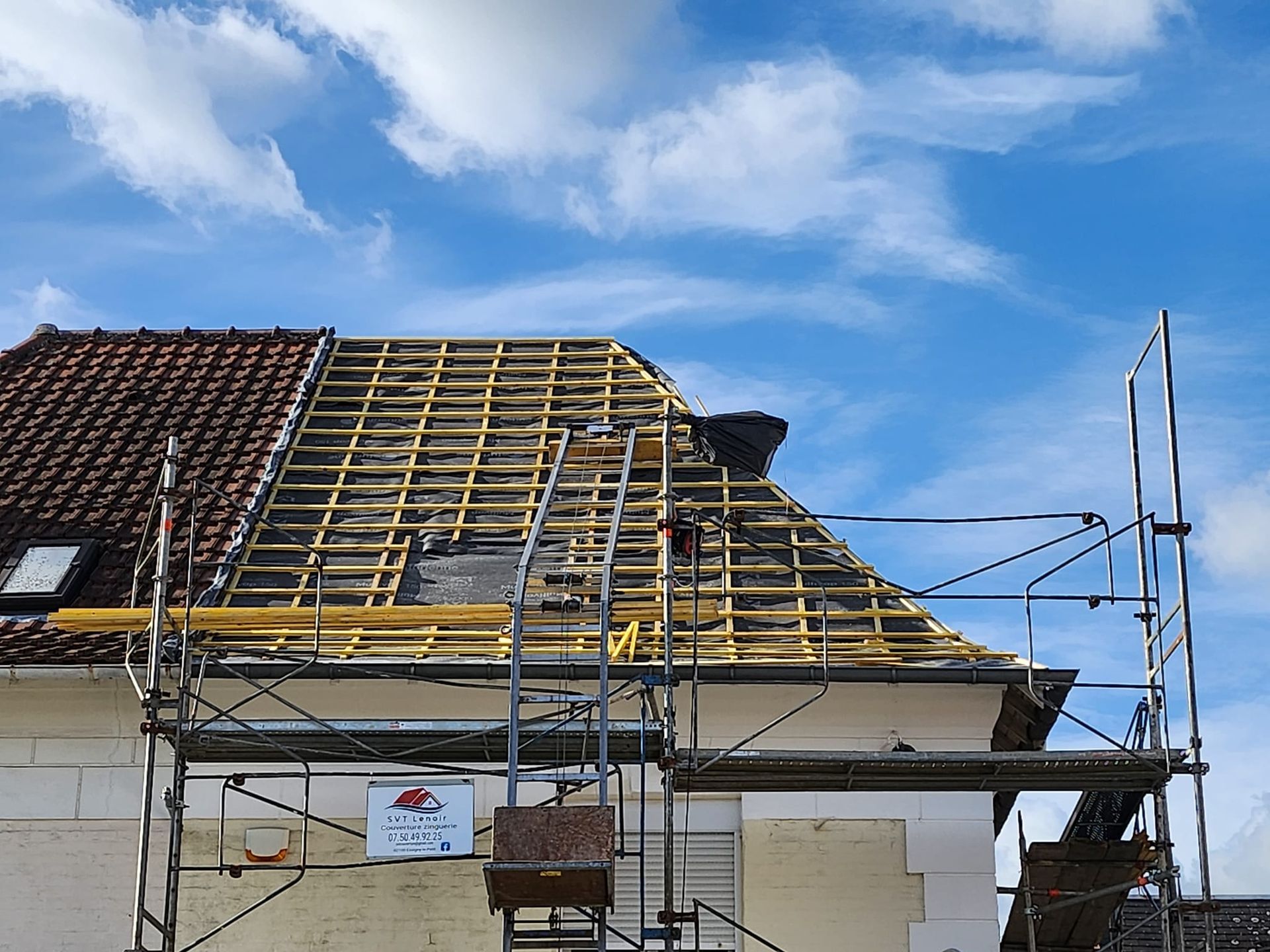 Photo de travaux de charpente de couverture