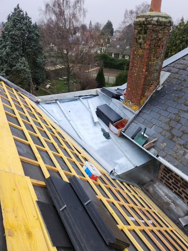 Photo de travaux de charpente de couverture et zinguerie