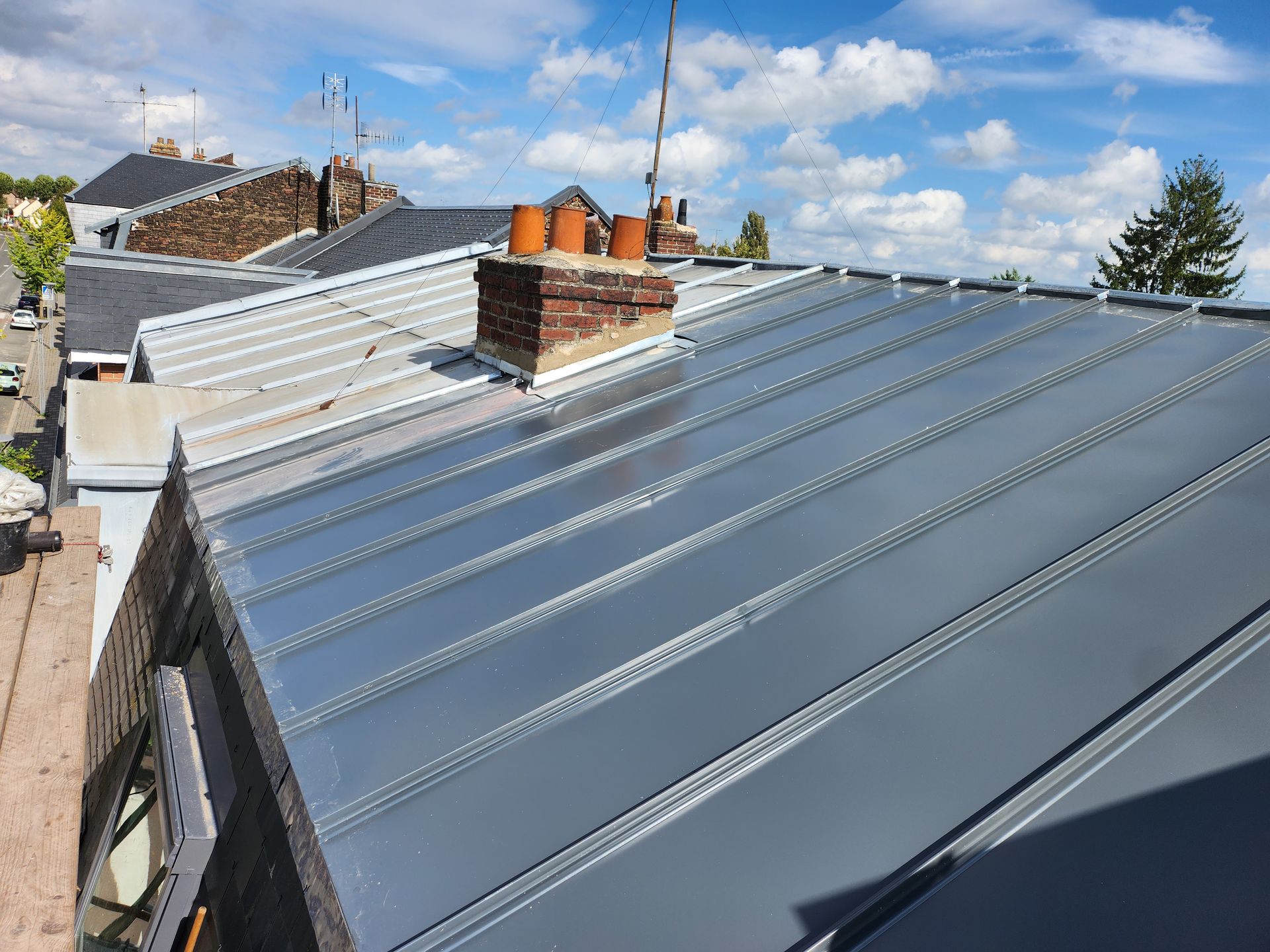 Photo de toiture en joint debout