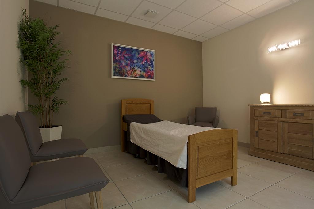 Lit dans un funérarium