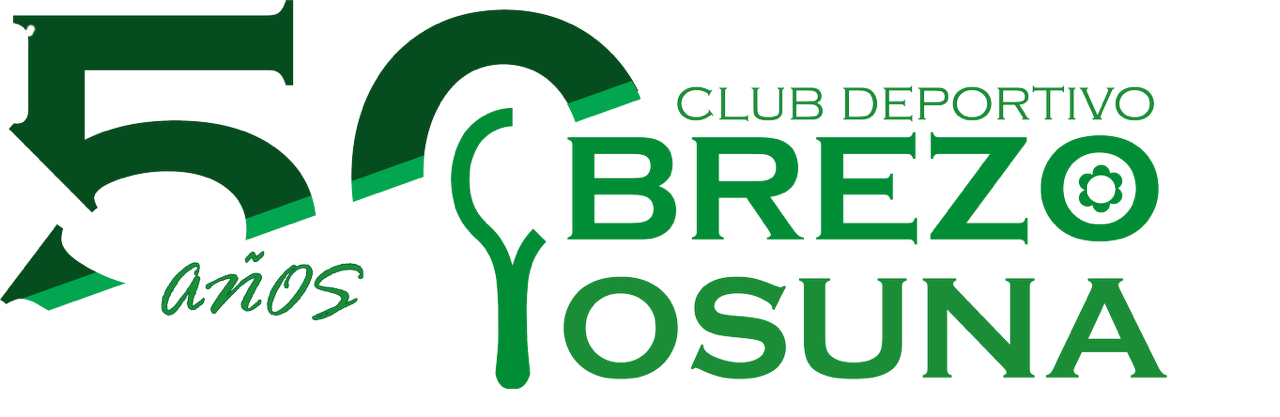 Logotipo verde del Club Deportivo Brezo Osuna, que celebra su 50 aniversario.
