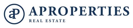 Logotipo de AProperties Real Estate con un monograma estilizado