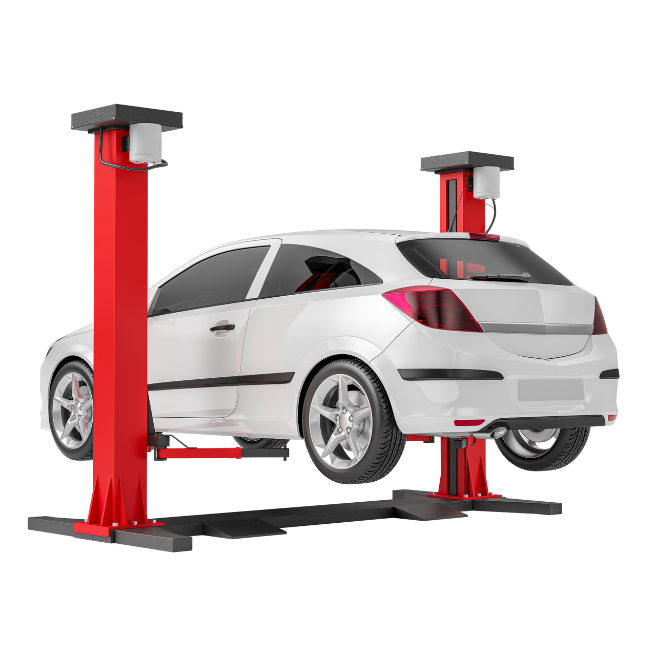 Une voiture surélevée