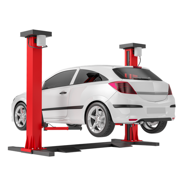 Une voiture surélevée