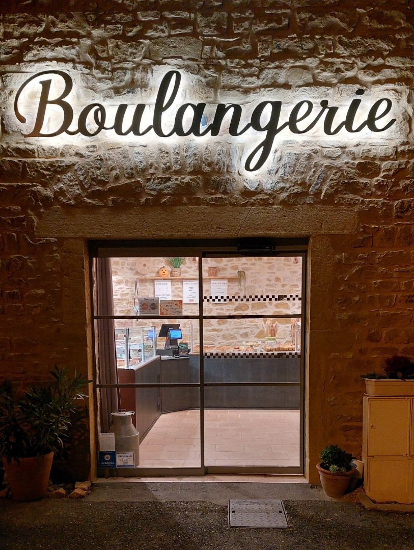 Enseigne retro-éclairée Val d'Oingt