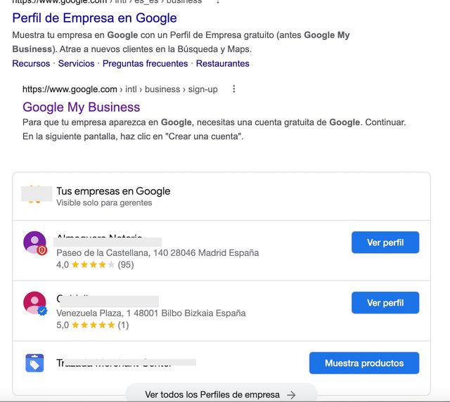 Fichas de google my business