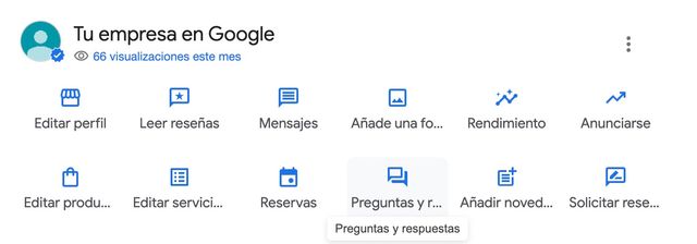 preguntas y respuestas google business profile