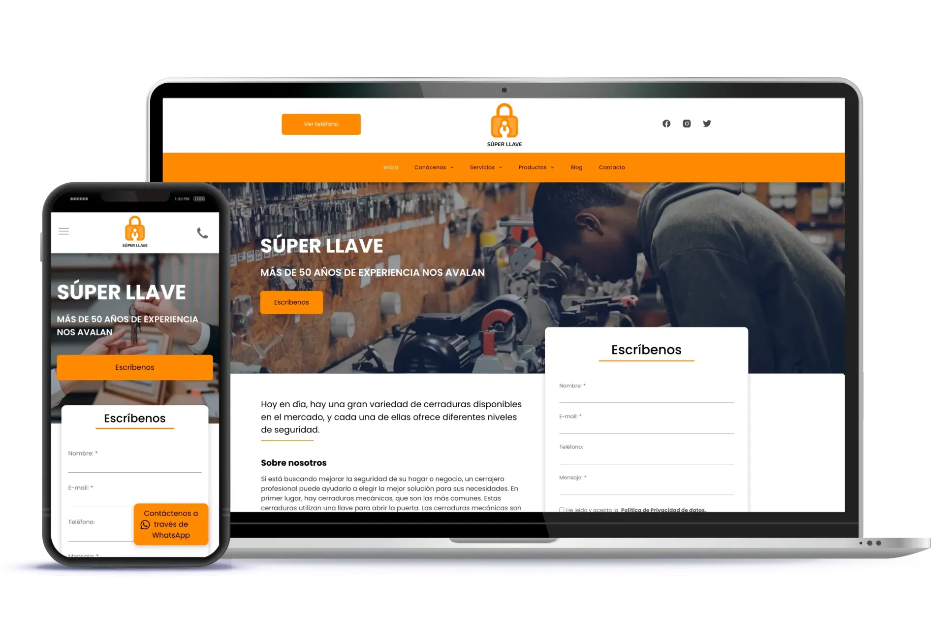 Una página web de