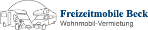 Das Logo von Freizeitmobile Beck mit einem Bild von zwei Wohnmobilen als Bildmarke