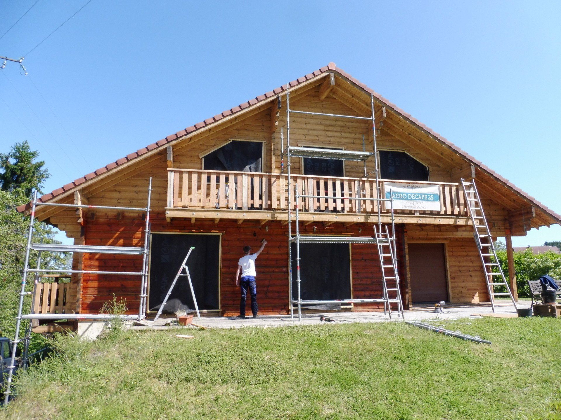 Travaux d'échafaudage