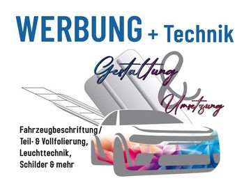 Ein Logo für eine Firma namens werbung + technik