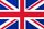 Punainen, valkoinen ja sininen Union Jack -lippu