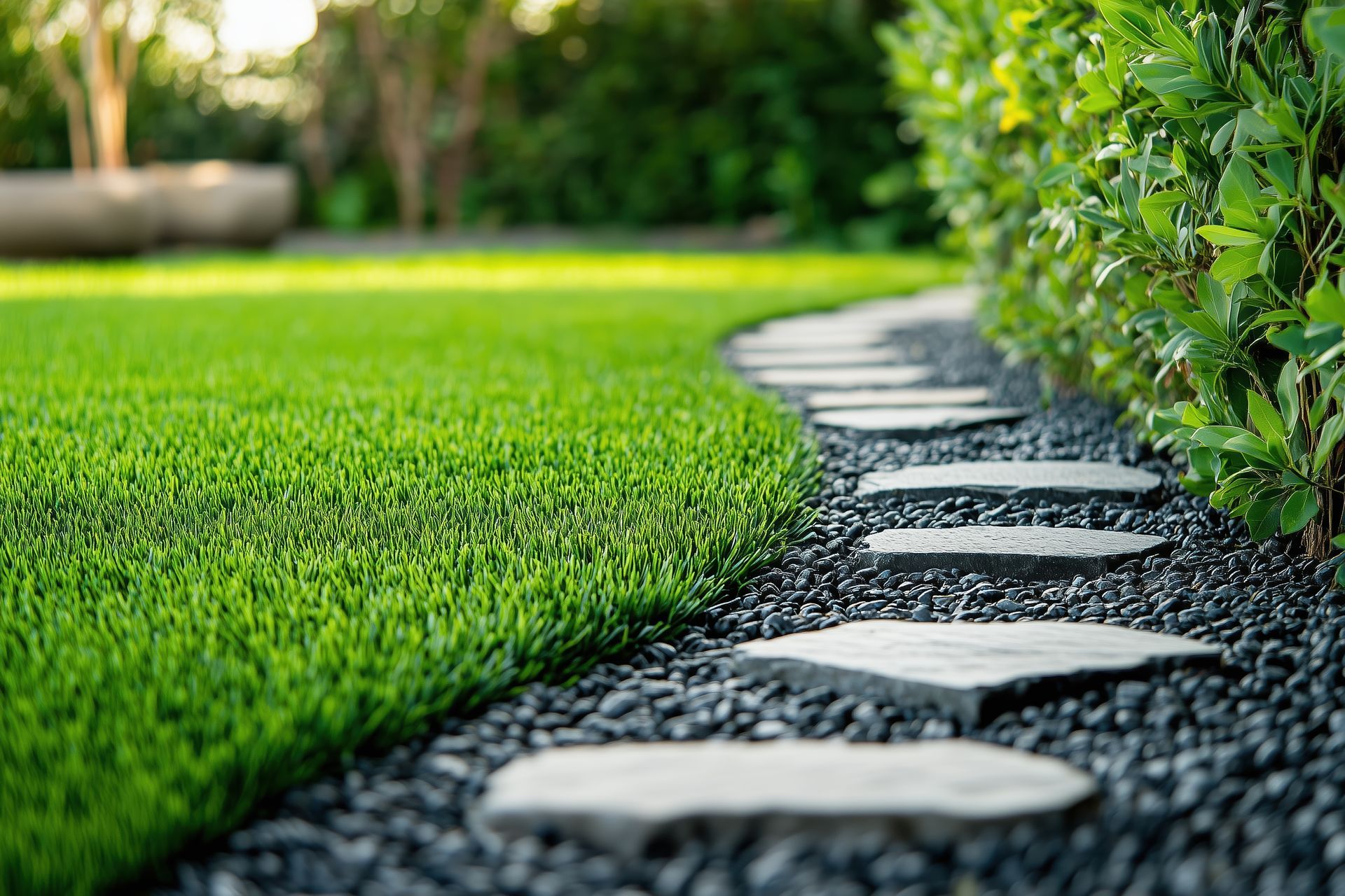 Jardin avec un aménagement paysager